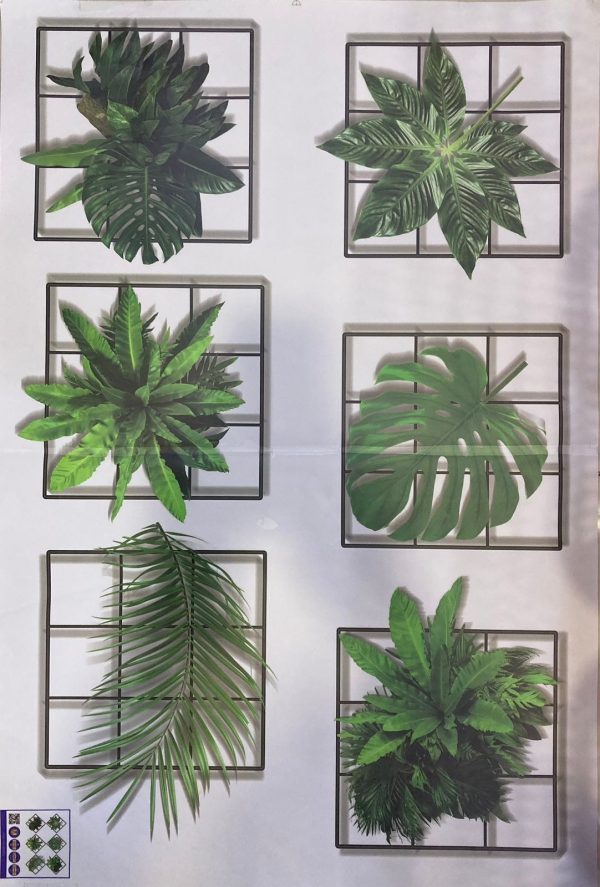 3D Green Plant Wall Stickers – Vivid Tropical Designs for Living Room and Bedroom (Random Patterns)