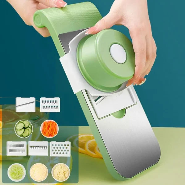 Multifunctional Stainless Steel Vegetable Cutter – Grater, Slicer, Shredder, Peeler for Fruits and Vegetables